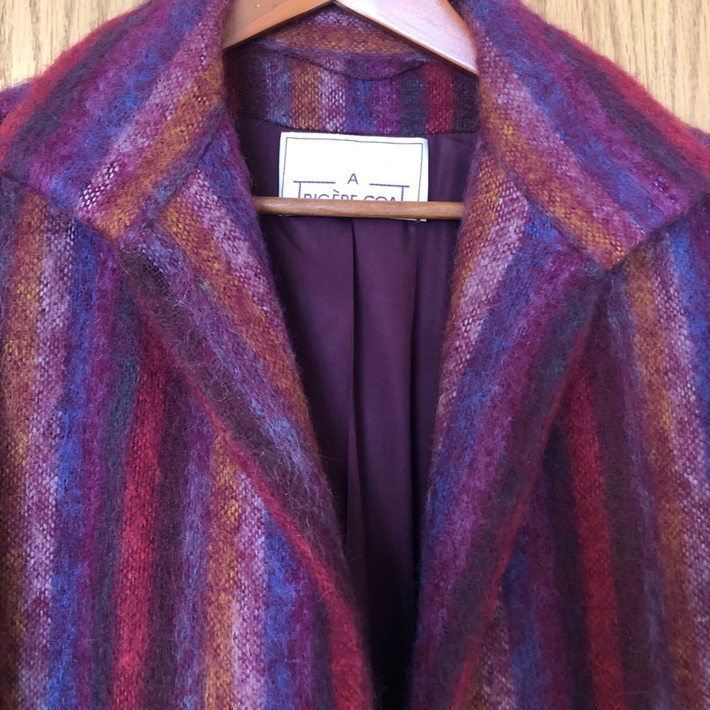 VINTAGE TRIGERE STRIPED MOHAIR COAT -- 50% OFF!!!